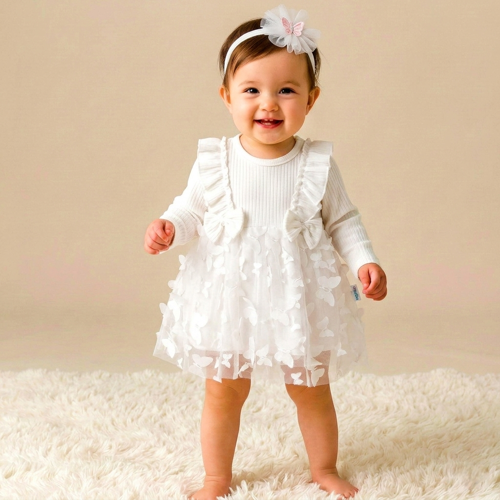 Butterfly Whisper – Baby Girl Dress Set