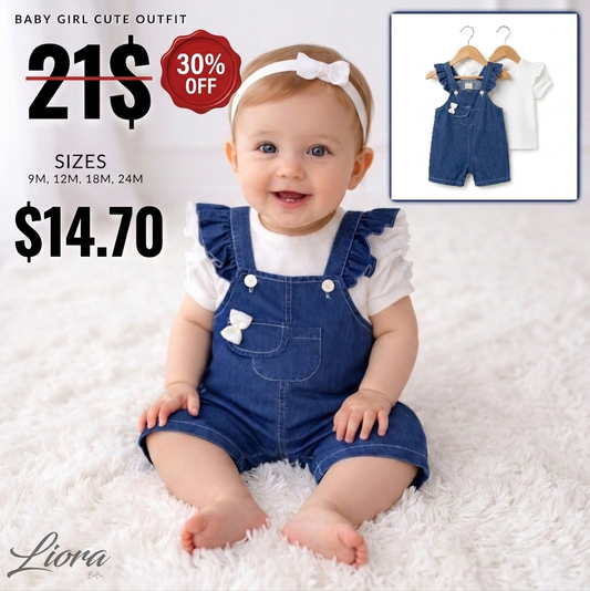 Bluebell Ruffles – Baby Girl Denim Set