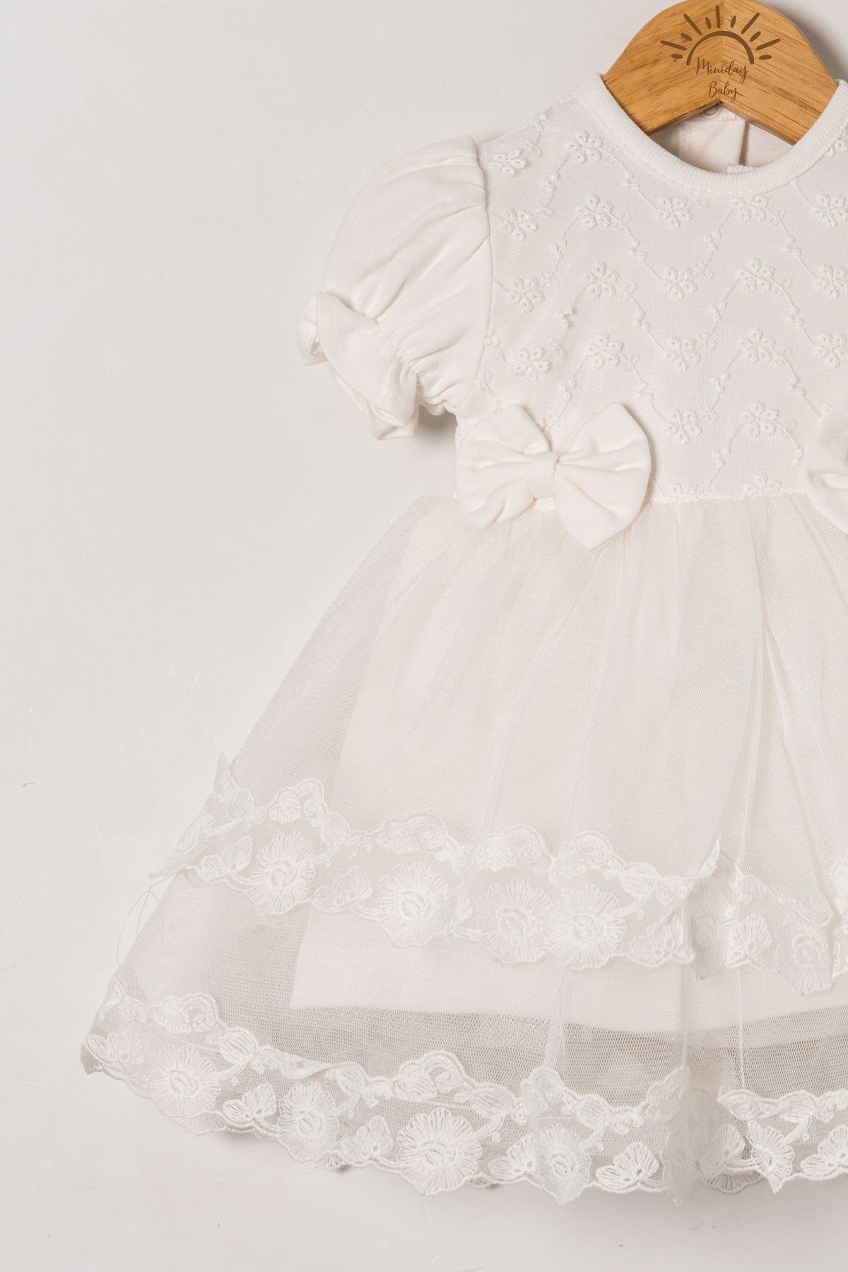 Snow Petal – Baby Dress with Headband