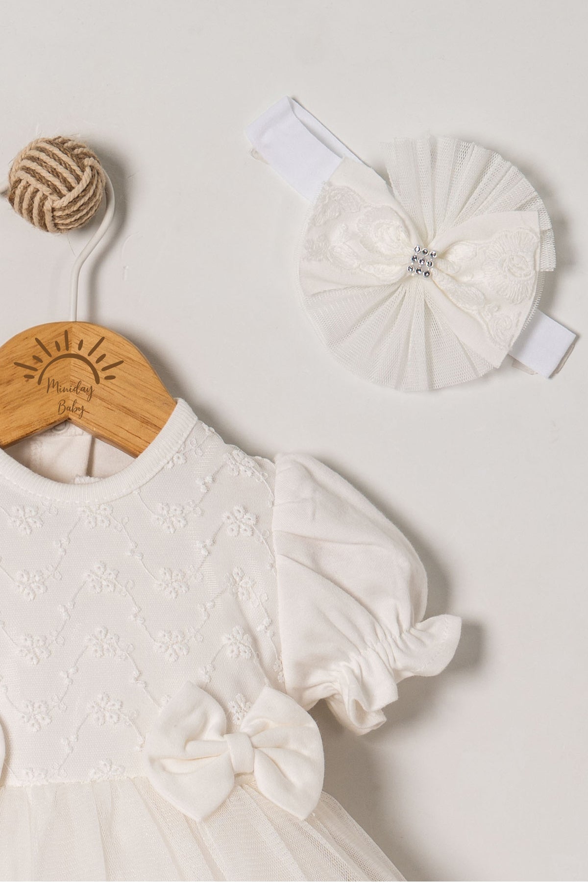 Snow Petal – Baby Dress with Headband
