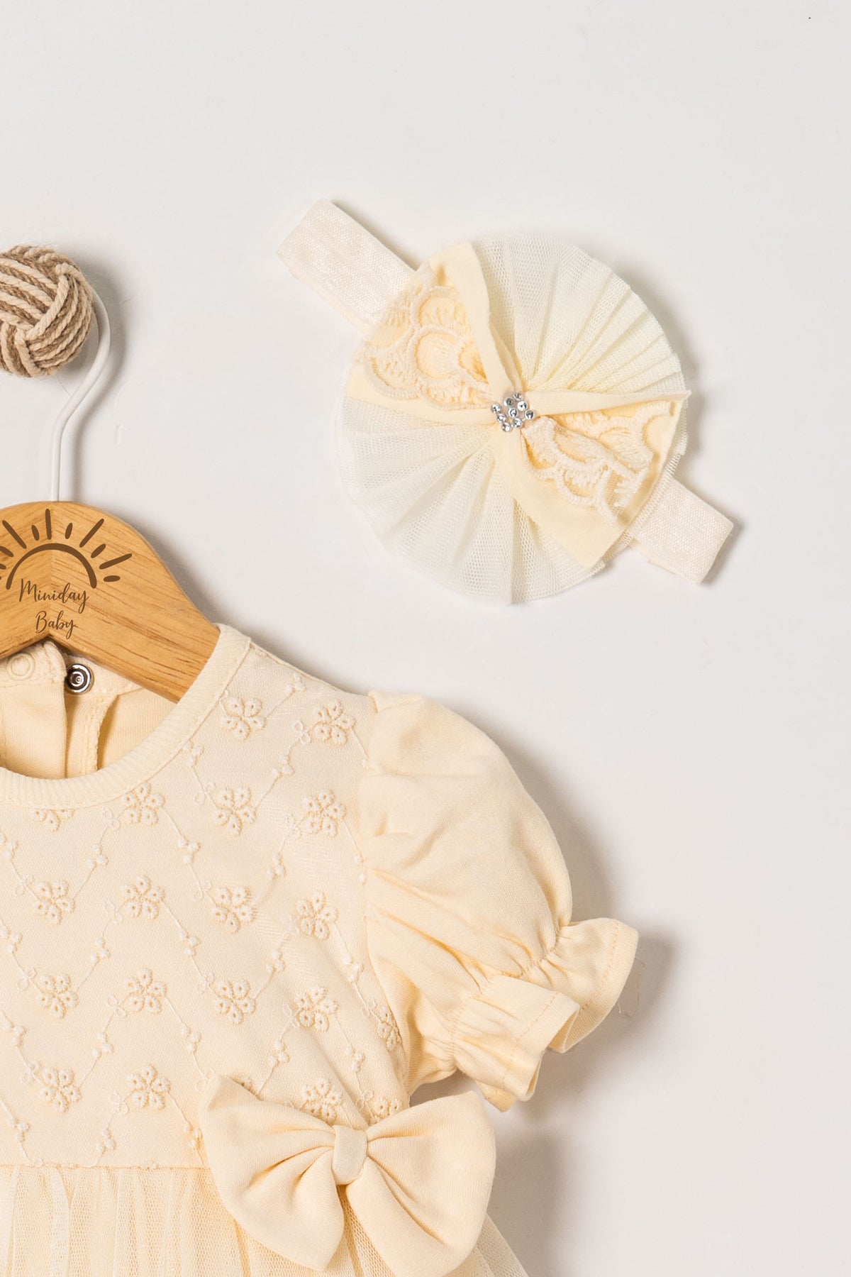 Pearl Blossom – Baby Dress with Headband