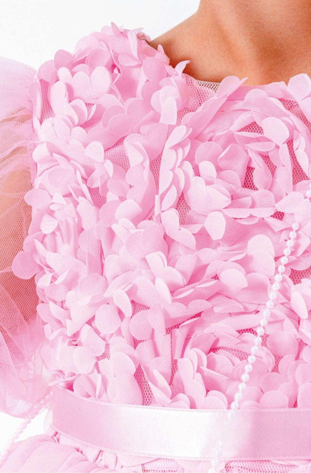 Pink Baby Girl Rosette Dress with Cross-bag – Tulle & Purse Set