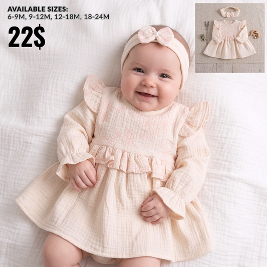 Blush Whisper – Baby Girl Dress Set