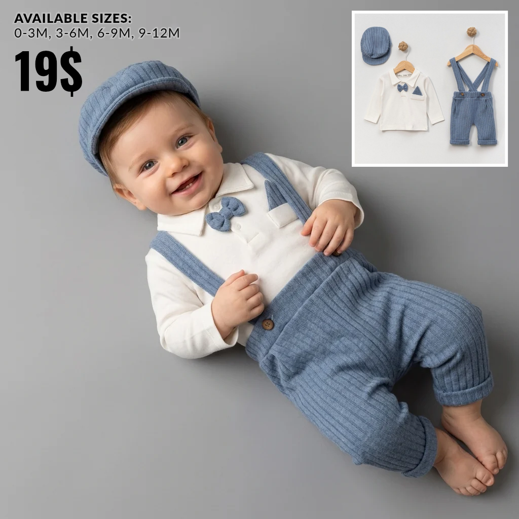 Blue Gentleman – Baby Boy Outfit Set