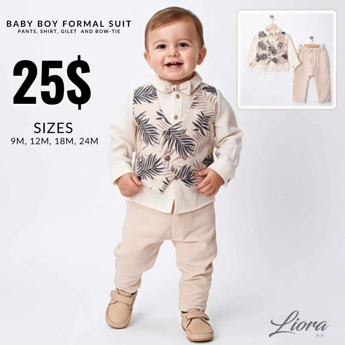 Tropical Vest & Bow Set