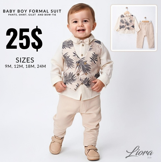 Tropical Vest & Bow Set