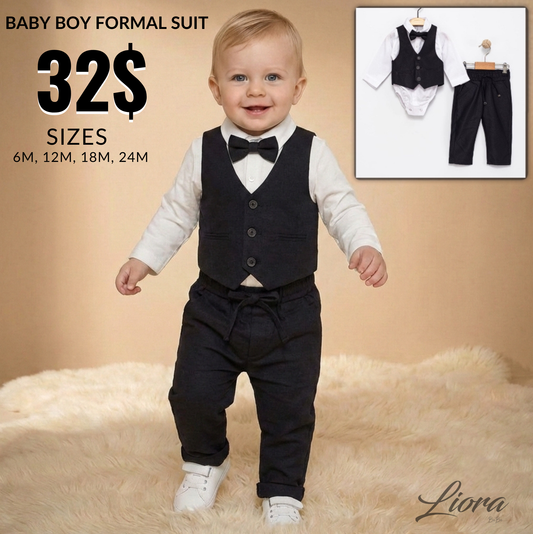Classic Tuxedo Charm – Baby Boy Outfit