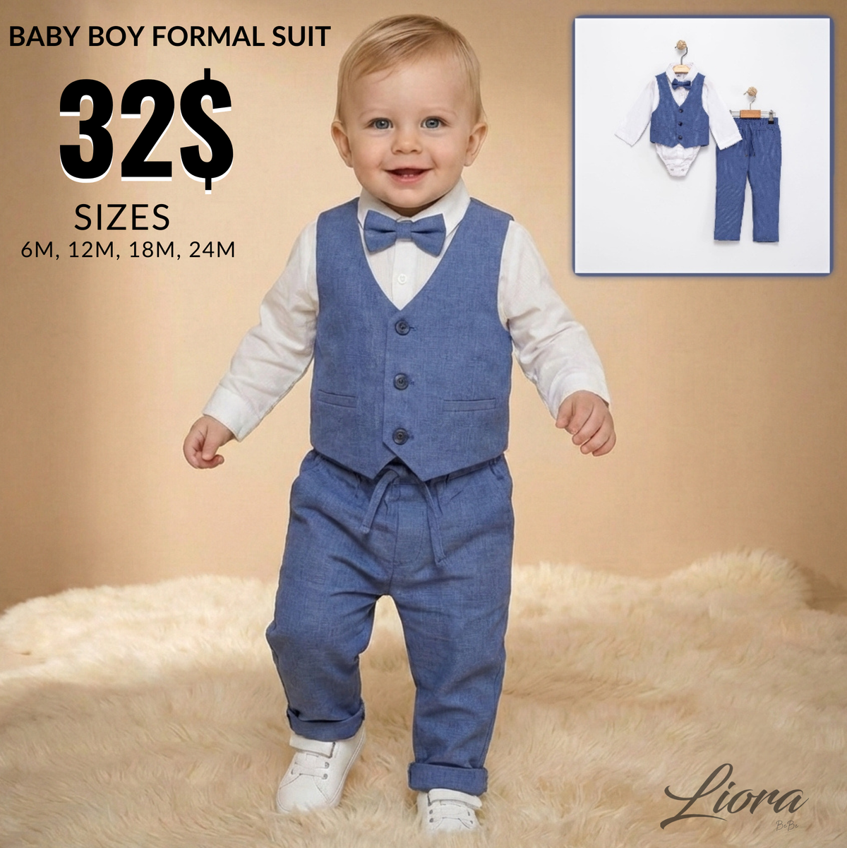 Blue Gentleman Style – Baby Boy Outfit