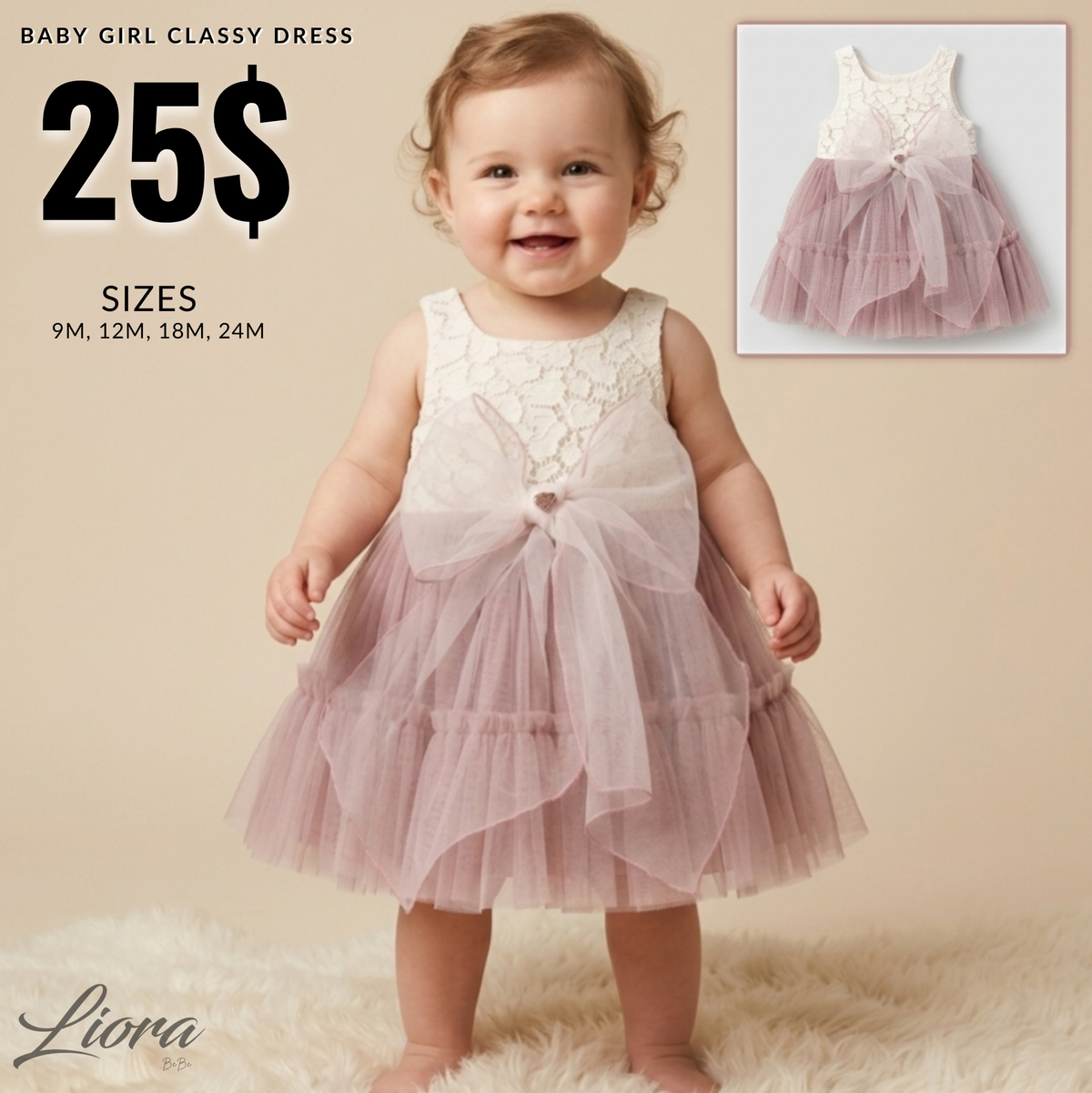Rose Dawn – Baby Girl Tulle Dress