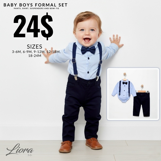 The Dapper Baby Boy Set - Navy & Blue