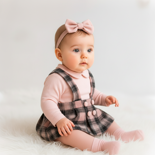 Plaid Overall Dress