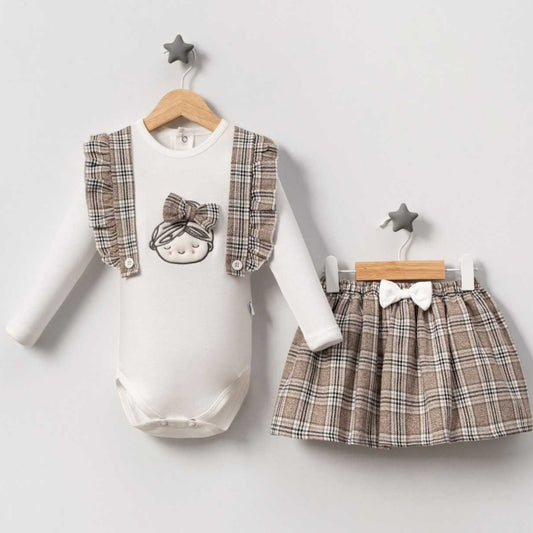 Plaid Ruffle Skirt Set