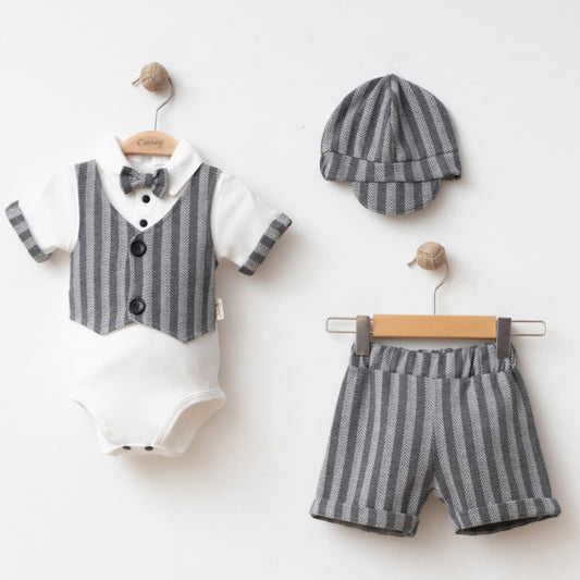 Gentleman Stripes – Baby Boy Outfit Set