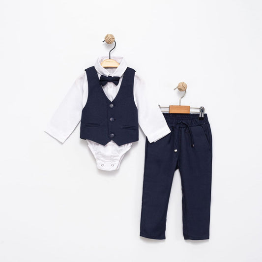 Midnight Navy Charm – Baby Boy Suit Set