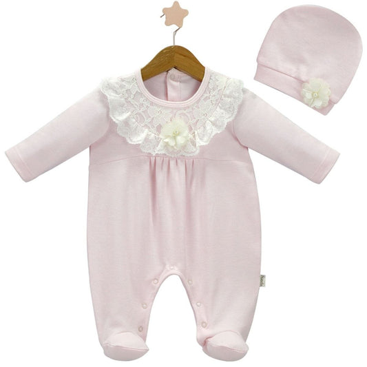Blush Lace Whisper – Baby Girl Outfit Set