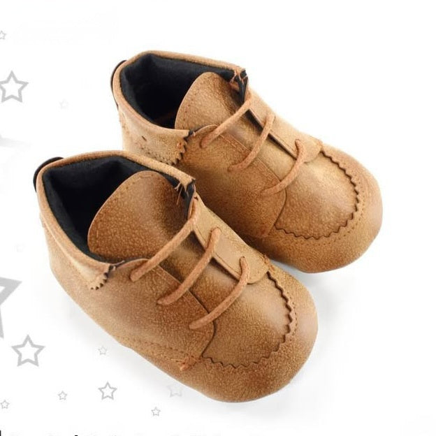 Golden Brown Handcrafted Baby Moccasins – Soft & Stylish Infant Shoes
