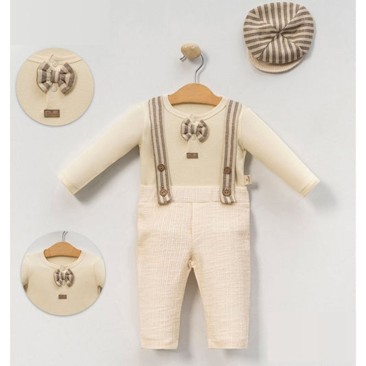 Vintage Suspenders Charm – Baby Boy Outfit