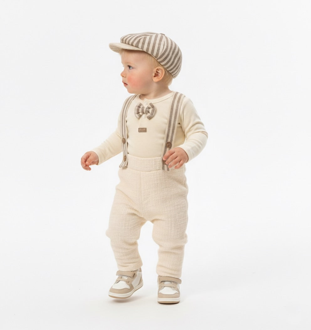 Vintage Suspenders Charm – Baby Boy Outfit