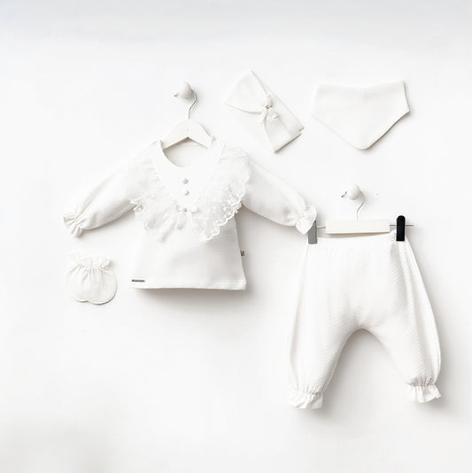 The White Quilted Baby Set