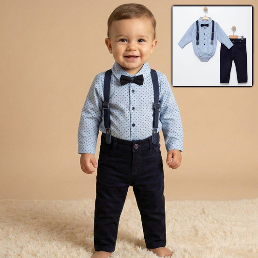 Baby Boy Formal Outfit Navy & Pointed Blue