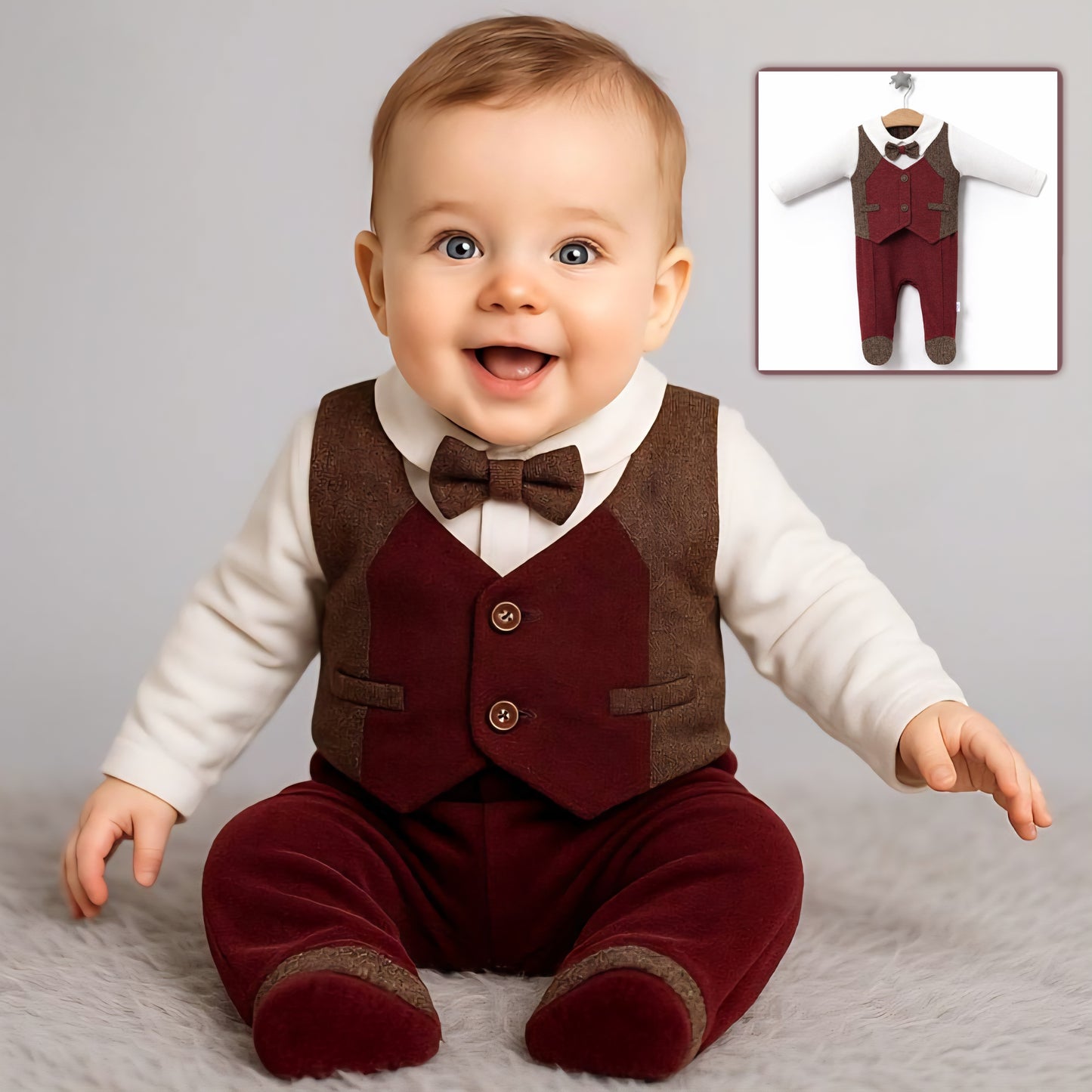 Red Vest Formal Onesie