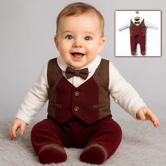 Red Vest Formal Onesie