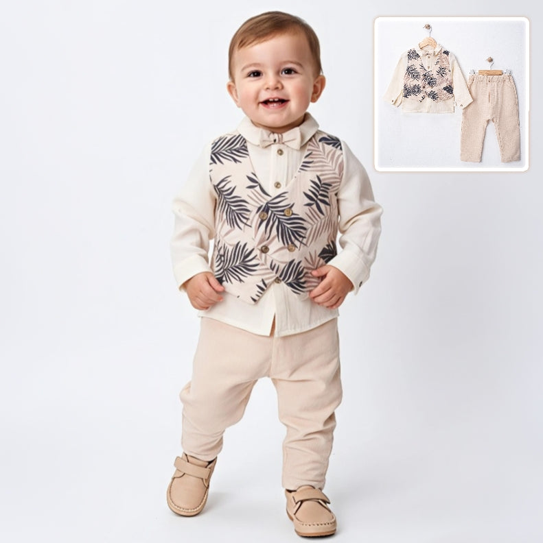 Tropical Vest & Bow Set