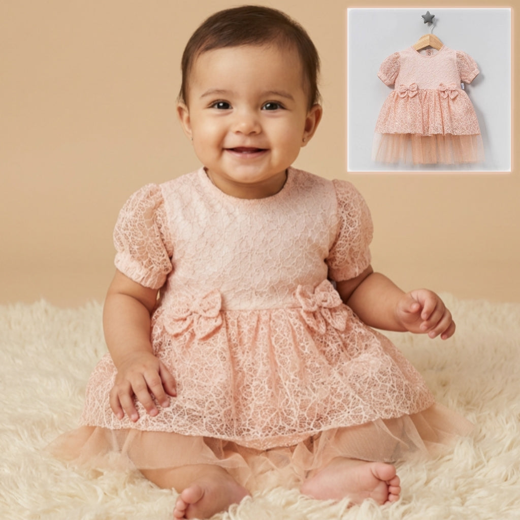 Pink Lace & Tulle Party Dress