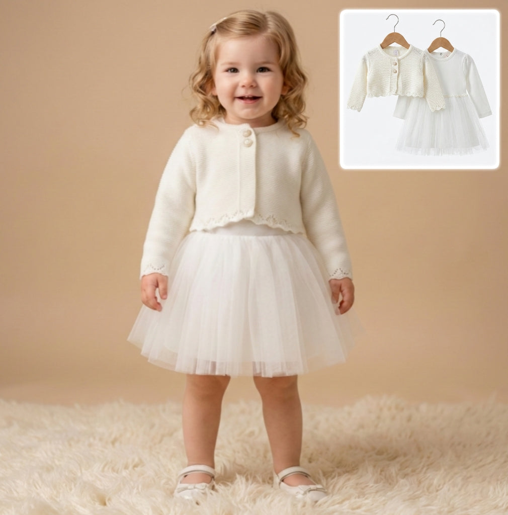 Pearl Elegance – Baby Girl Dress Set