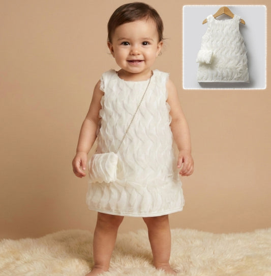 Feathered Grace – Baby Girl Dress Set