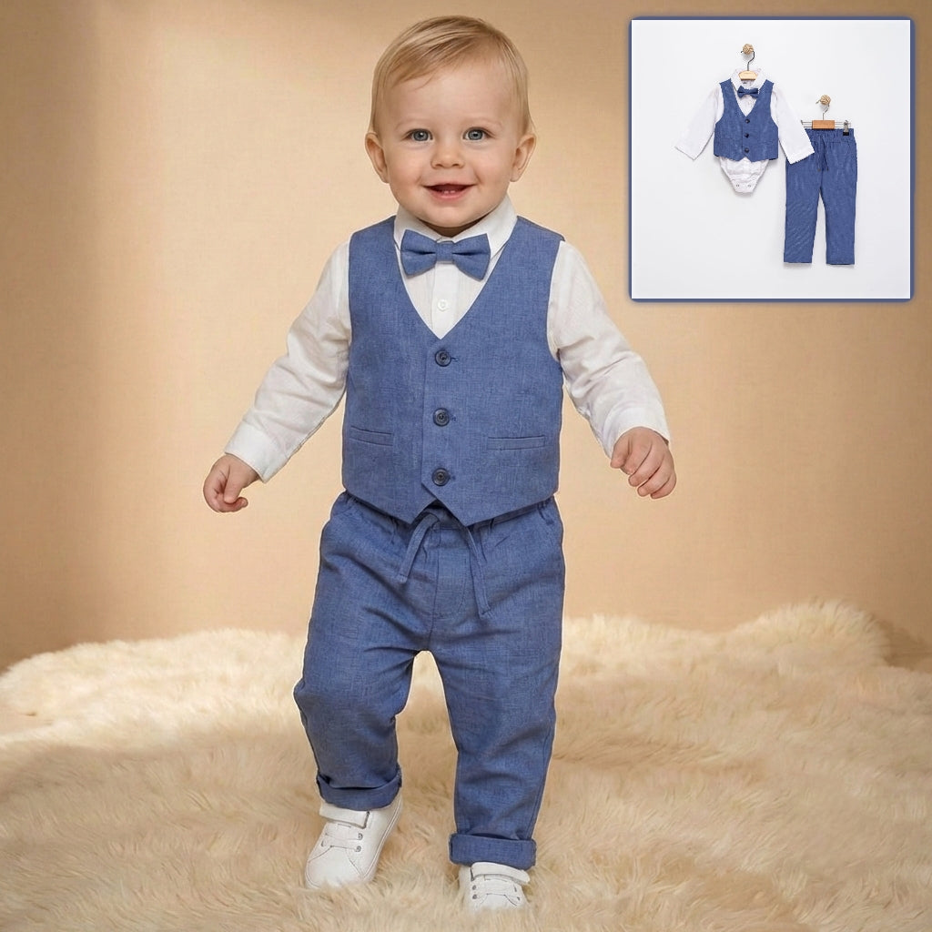 Blue Gentleman Style – Baby Boy Outfit