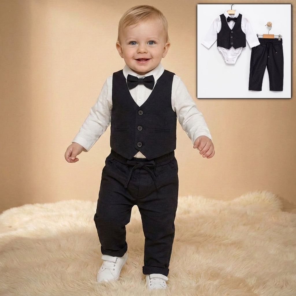 Classic Tuxedo Charm – Baby Boy Outfit