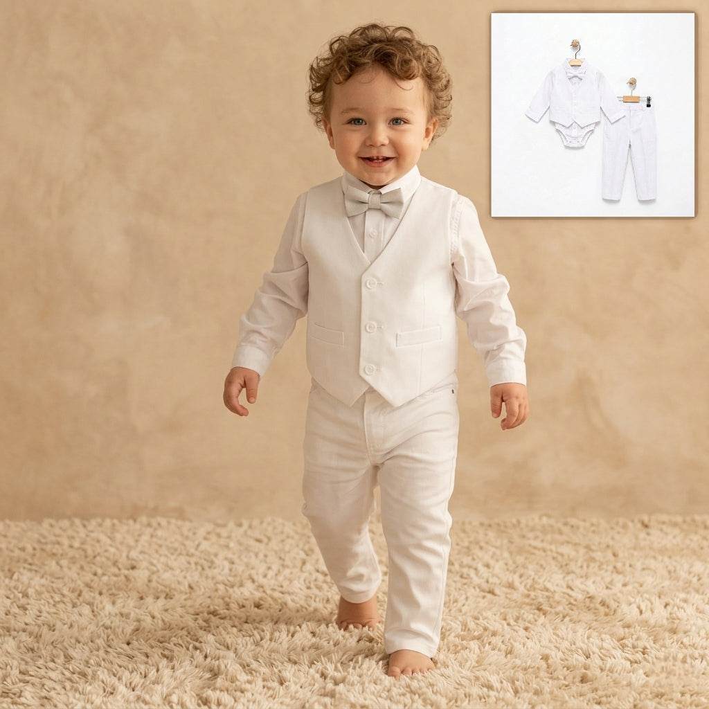 White Elegance – Baby Boy Suit Set
