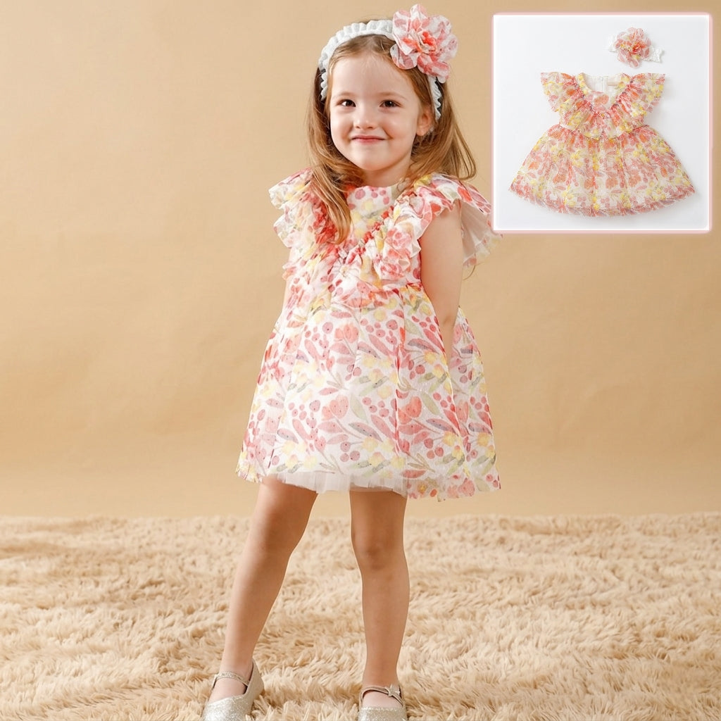 Peach Blossom Garden – Baby Girl Dress Set