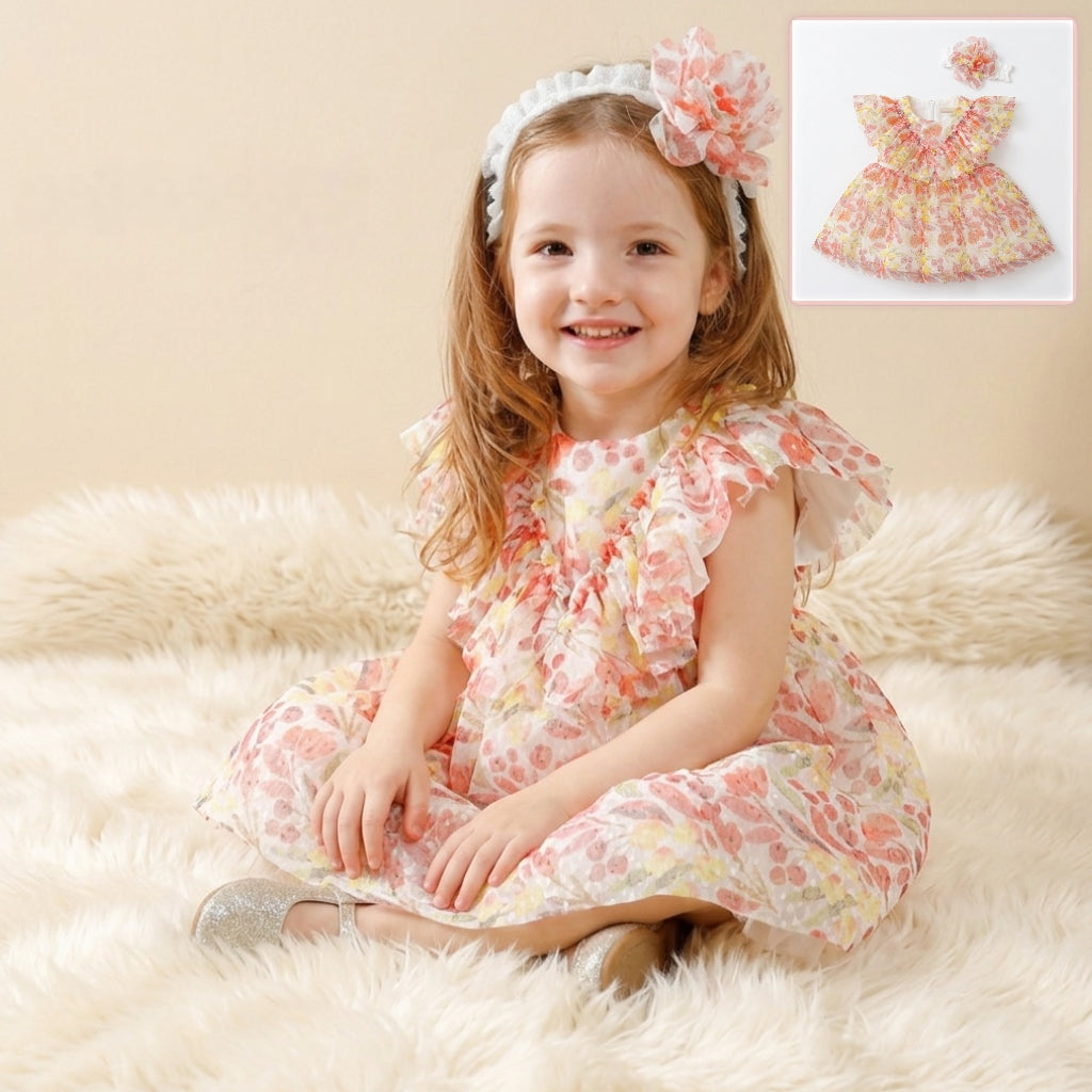 Peach Blossom Garden – Baby Girl Dress Set