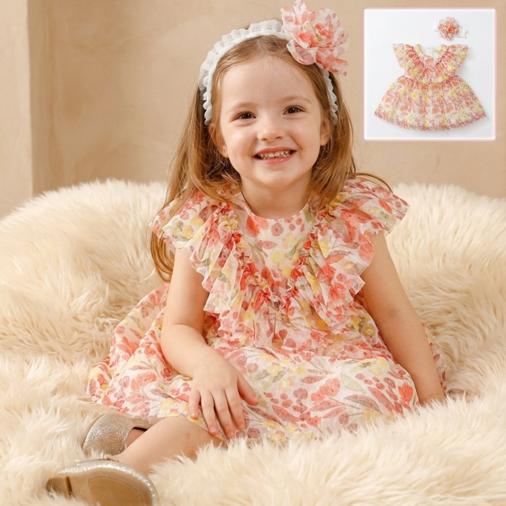 Peach Blossom Garden – Baby Girl Dress Set