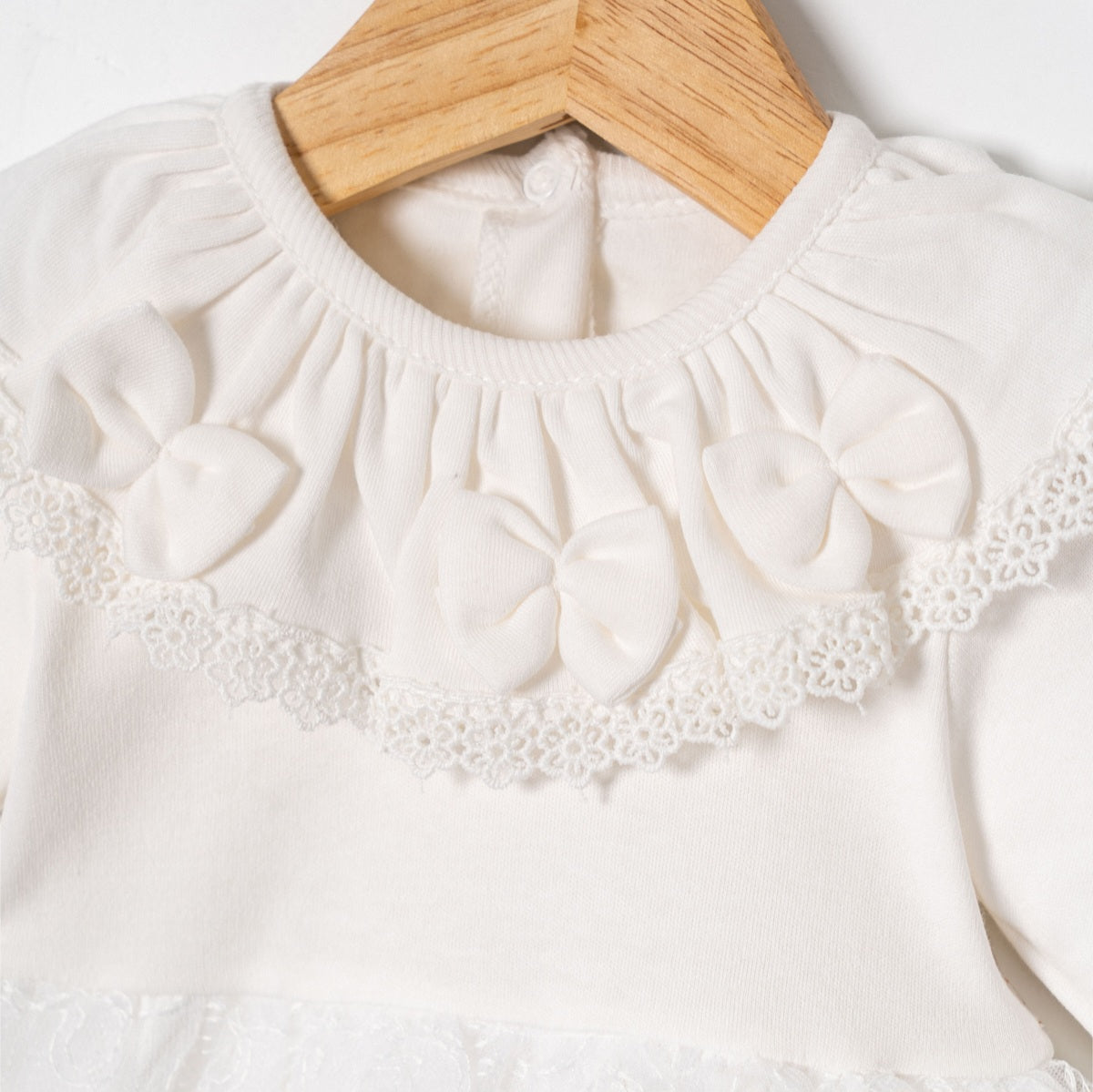 White Lace Baby Girl Dress with Headband