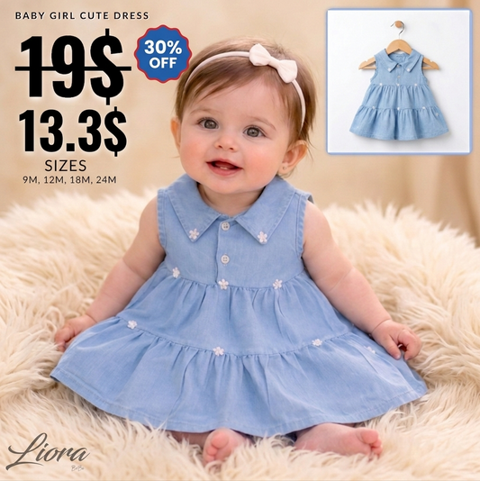 Sky Blossom – Baby Girl Summer Dress