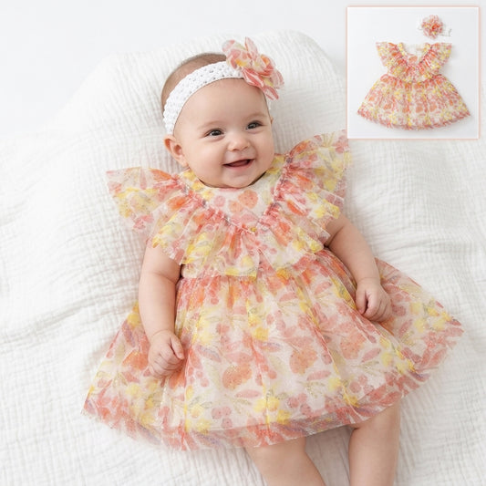 Peach Blossom Garden – Baby Girl Dress Set