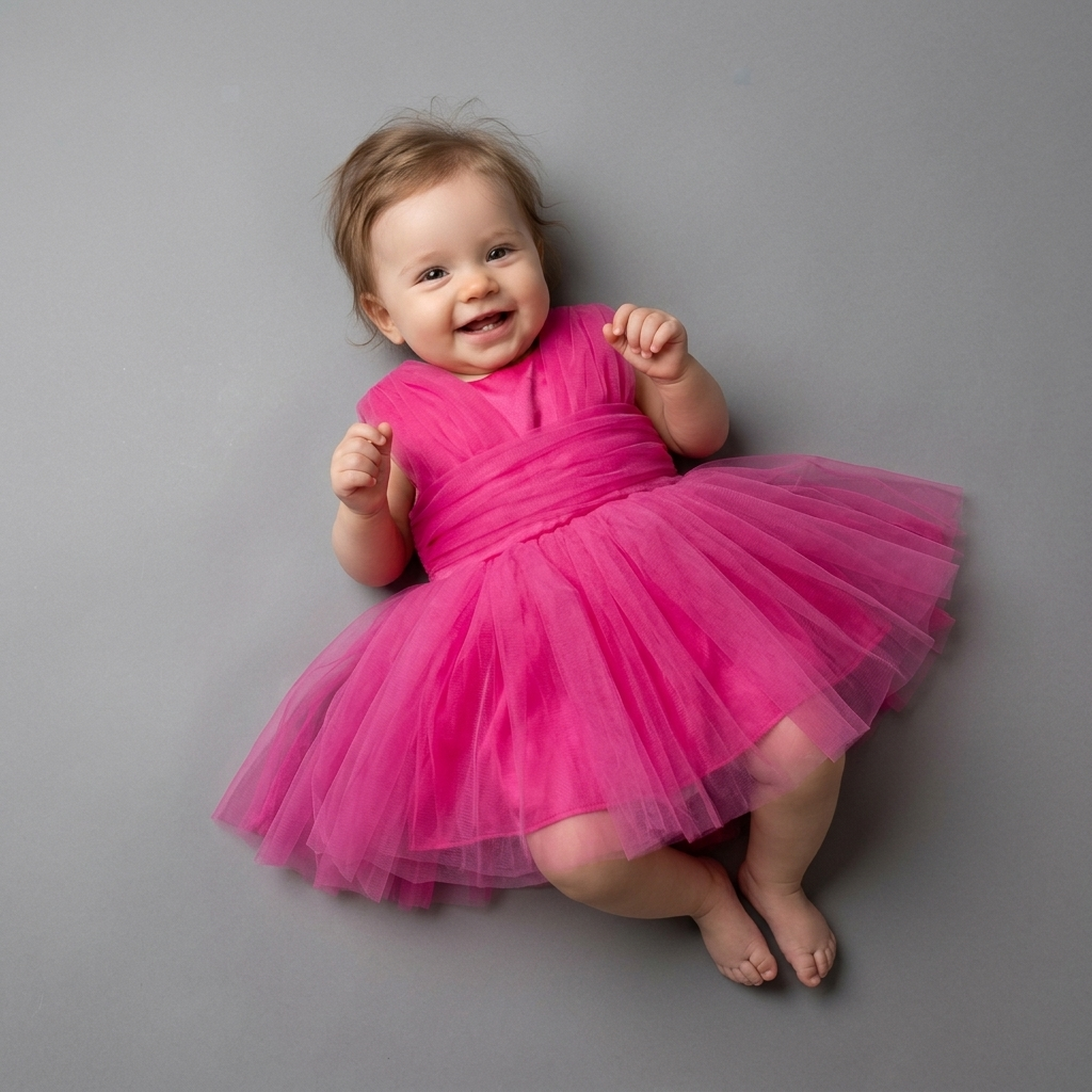 Pink Tulle Radiance – Baby Girl Dress