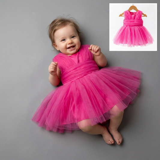 Pink Tulle Radiance – Baby Girl Dress