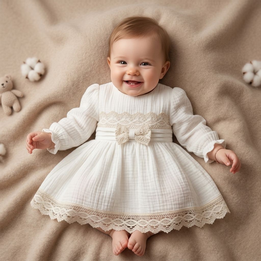 Ivory Lace Whisper – Baby Girl Dress