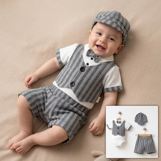 Gentleman Stripes – Baby Boy Outfit Set
