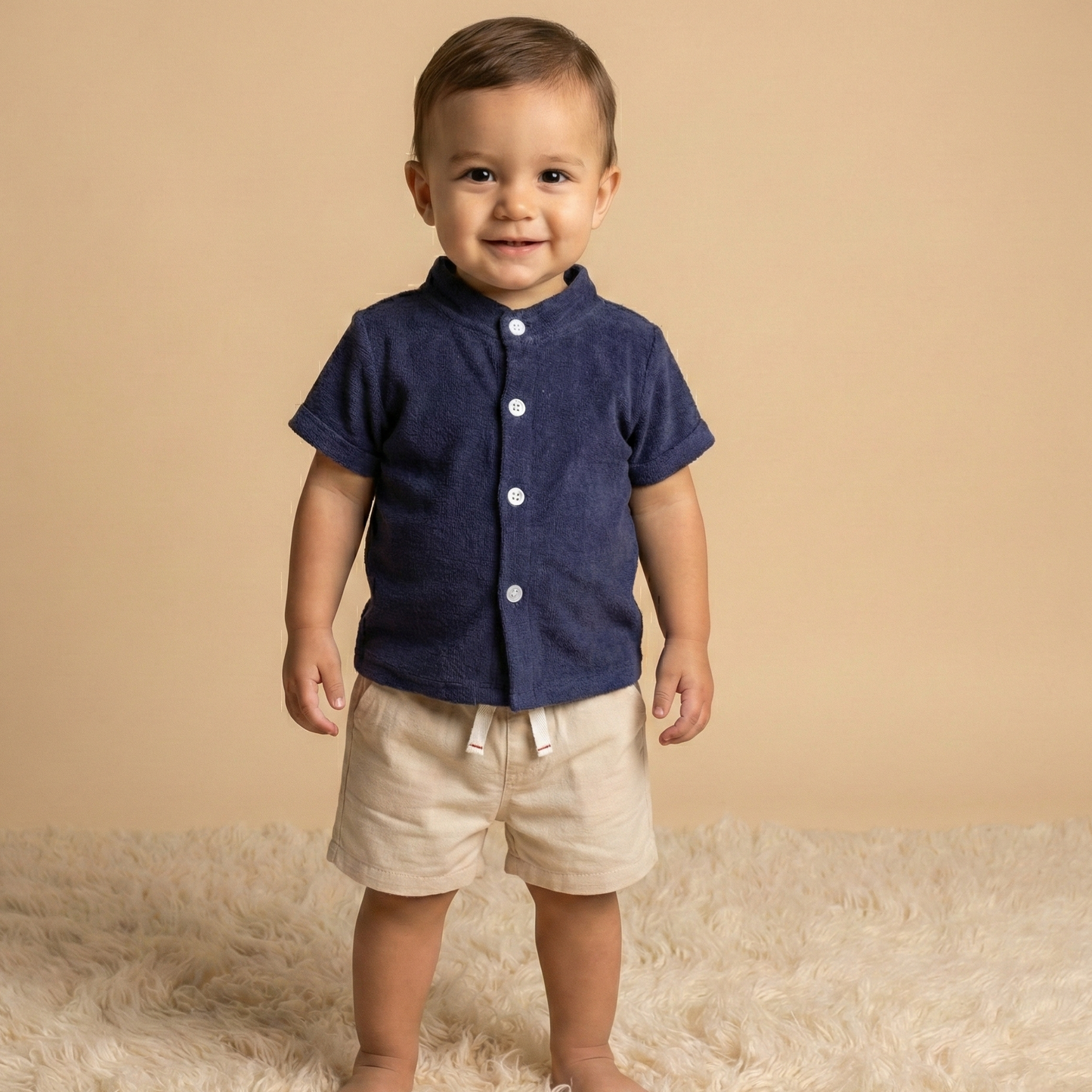 Casual Set Navy and Beige