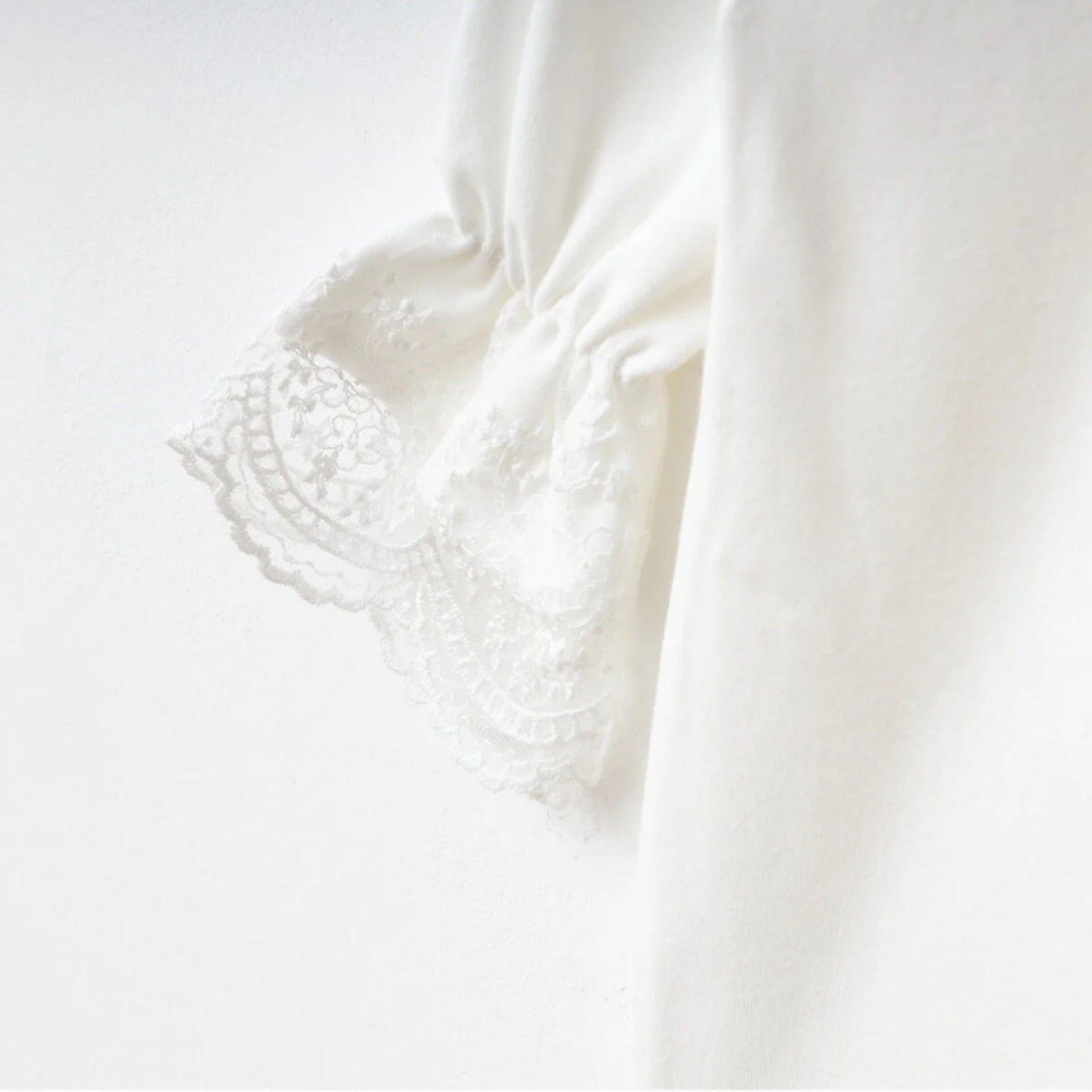 White Lace Baby Onesie with Headband