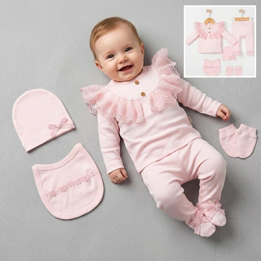 Pink Lace Elegance – Baby Girl Set