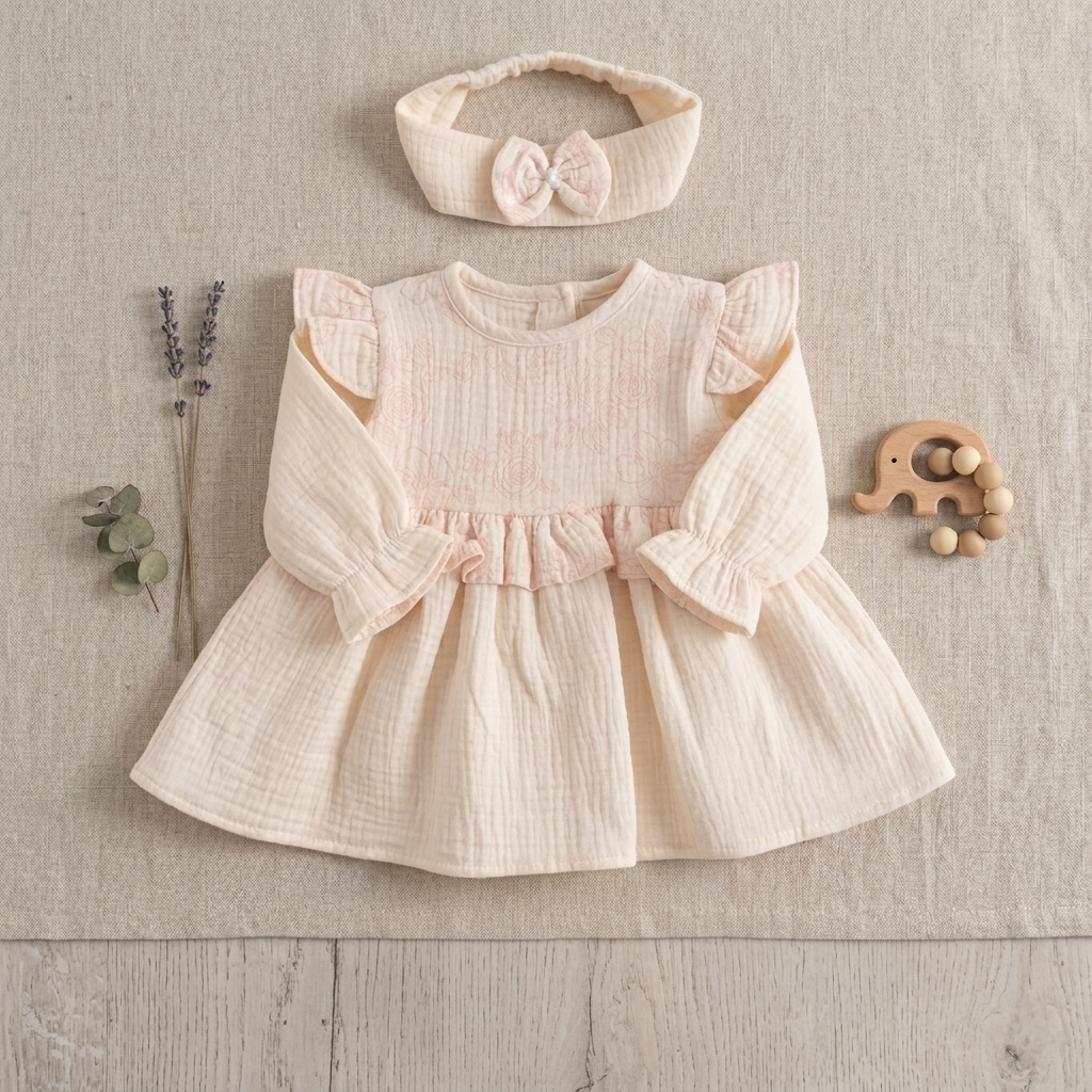 Blush Whisper – Baby Girl Dress Set