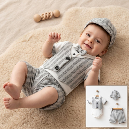 Striped Gentleman Charm – Baby Boy Outfit