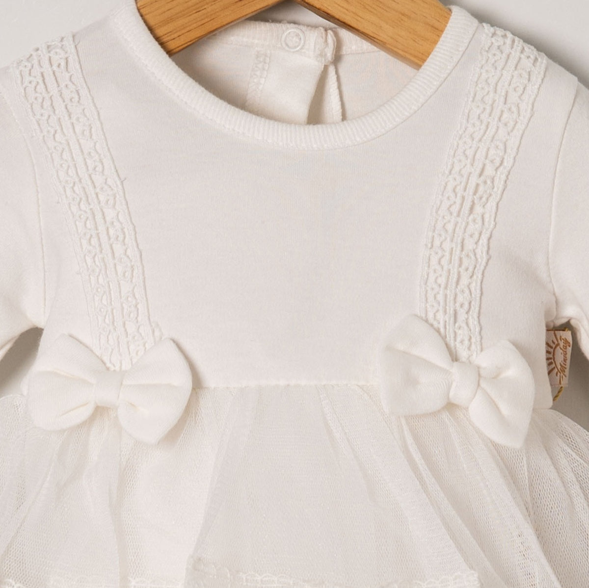White Lace Baby Dress with Headband