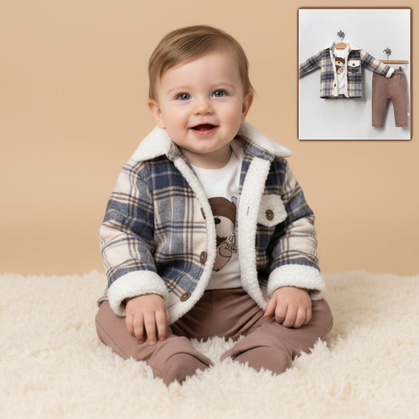 Plaid Sherpa Outfit – Set for Winter Style